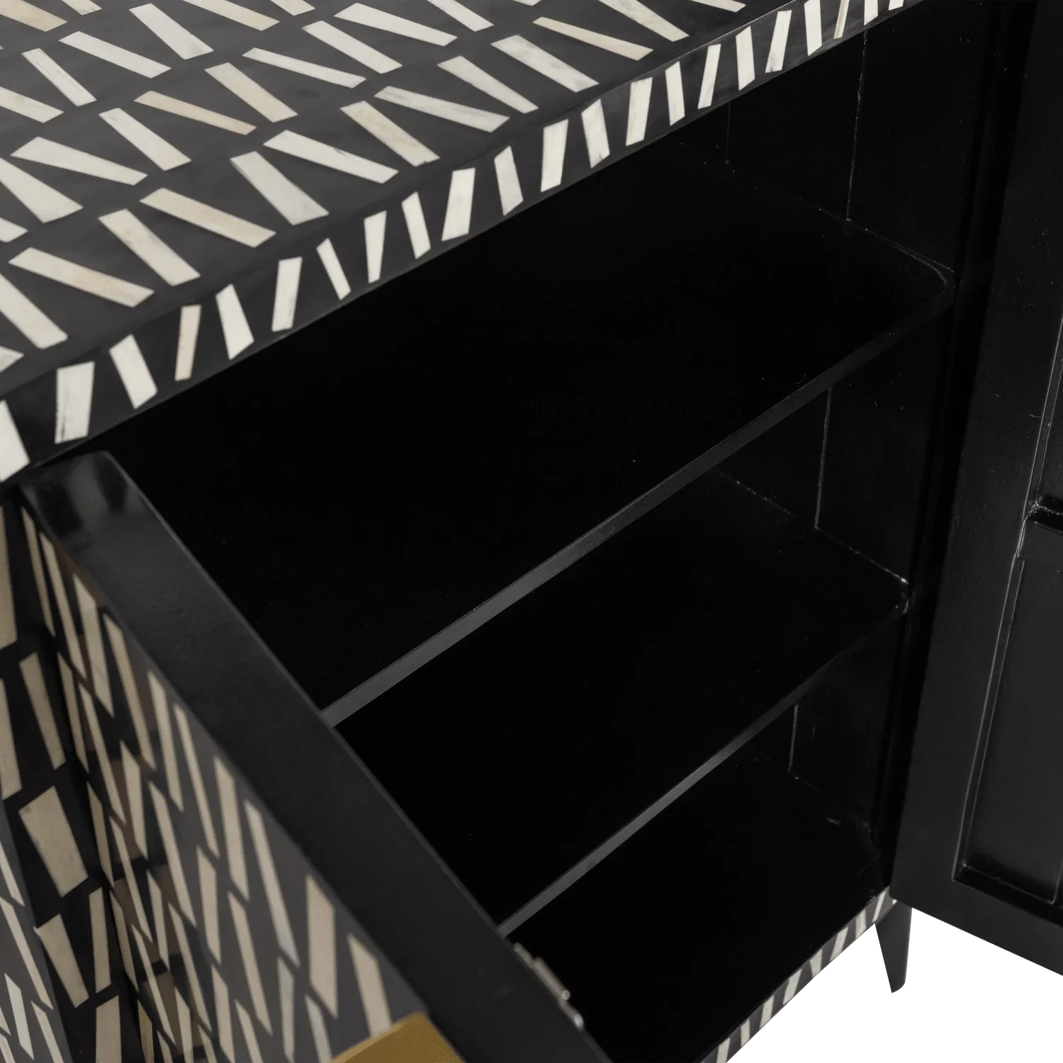 MENNE CABINET WOOD BLACK/WHITE - PARIS14A.RO