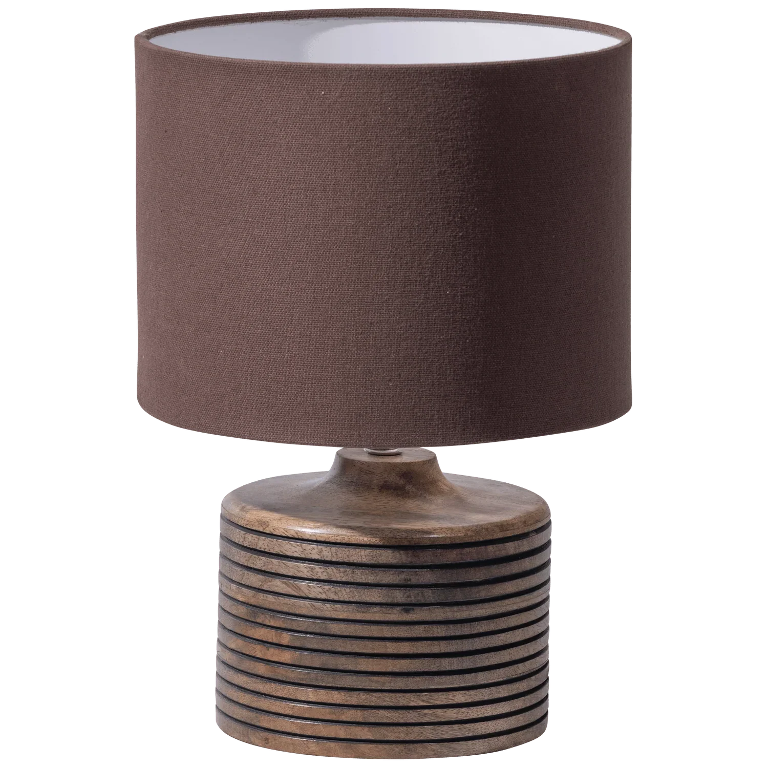 MENZO TABLE LAMP WITH CARVING WOOD WARM BROWN - PARIS14A.RO
