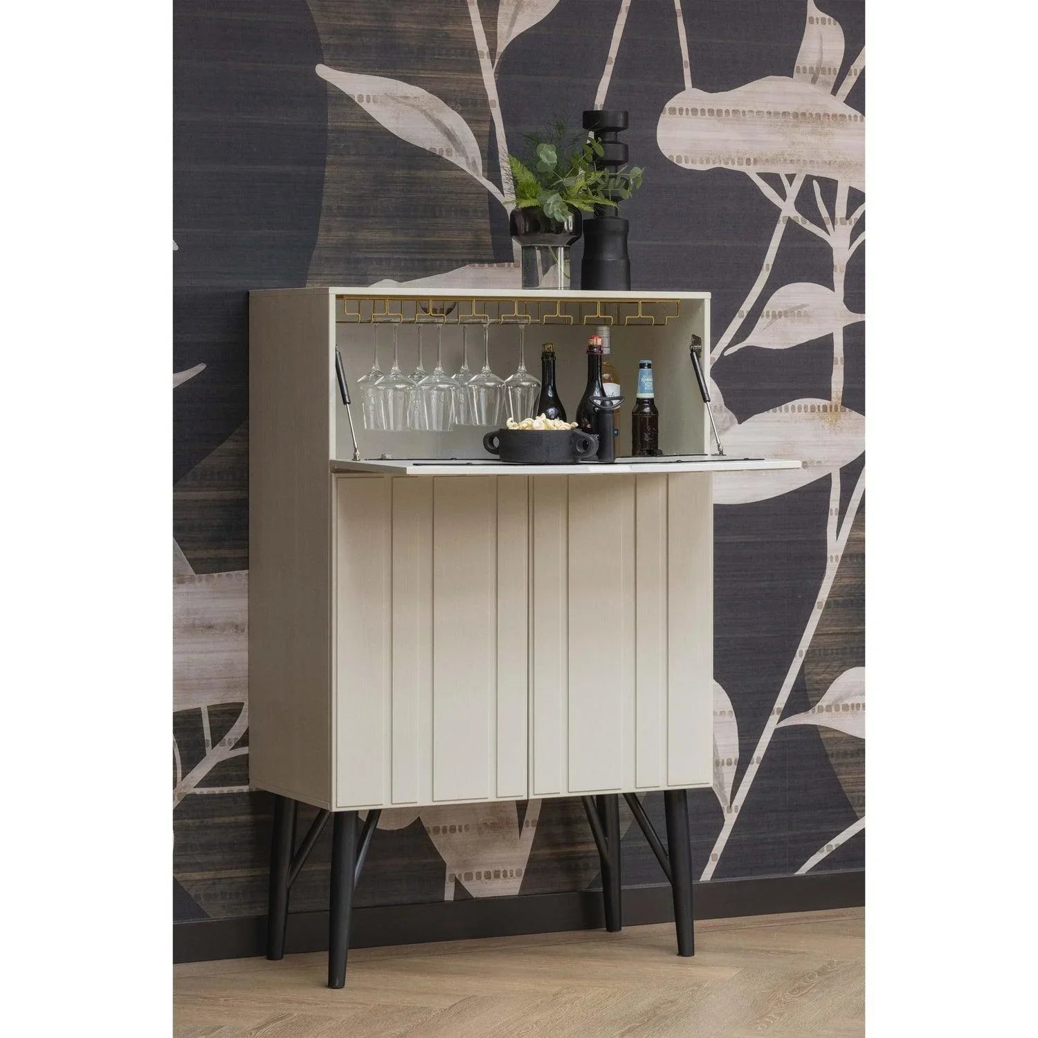 MIDI CANDLEHOLDER MANGO WOOD BLACK 41CM - PARIS14A.RO