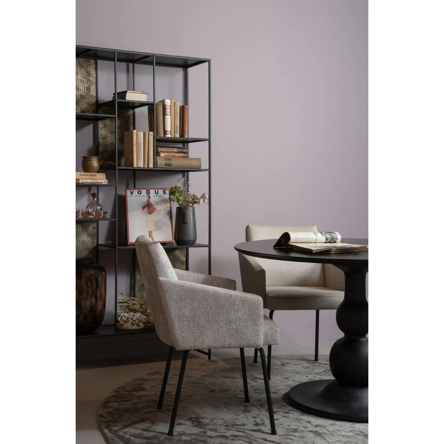 MOUNT DINING CHAIR WITH ARMREST LEATHERLOOK NATURAL - PARIS14A.RO