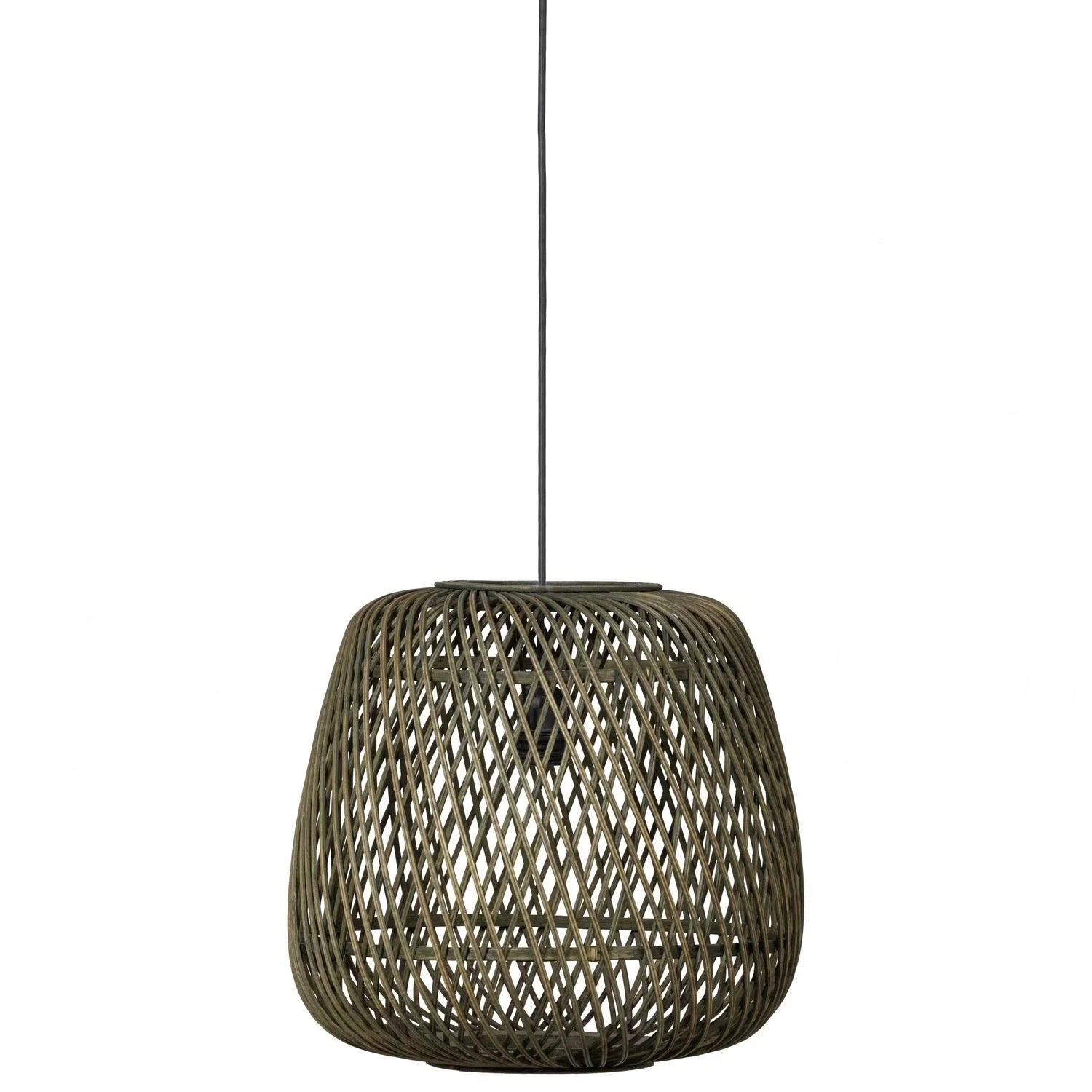 MOZA HANGING LAMP BAMBOO GREEN 36x36CM - PARIS14A.RO