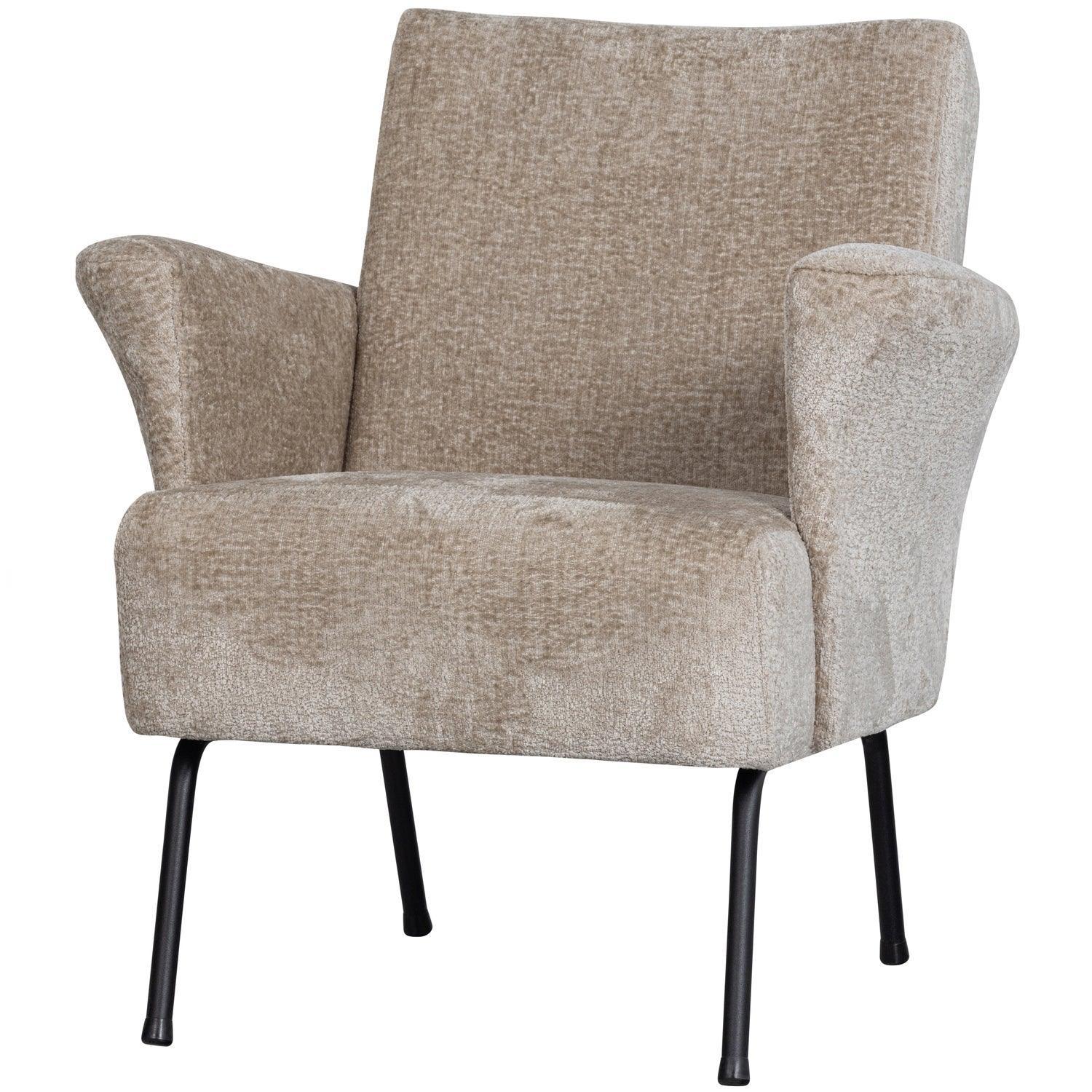 MUSE ARMCHAIR COARSE WOVEN FABRIC NATURAL - PARIS14A.RO