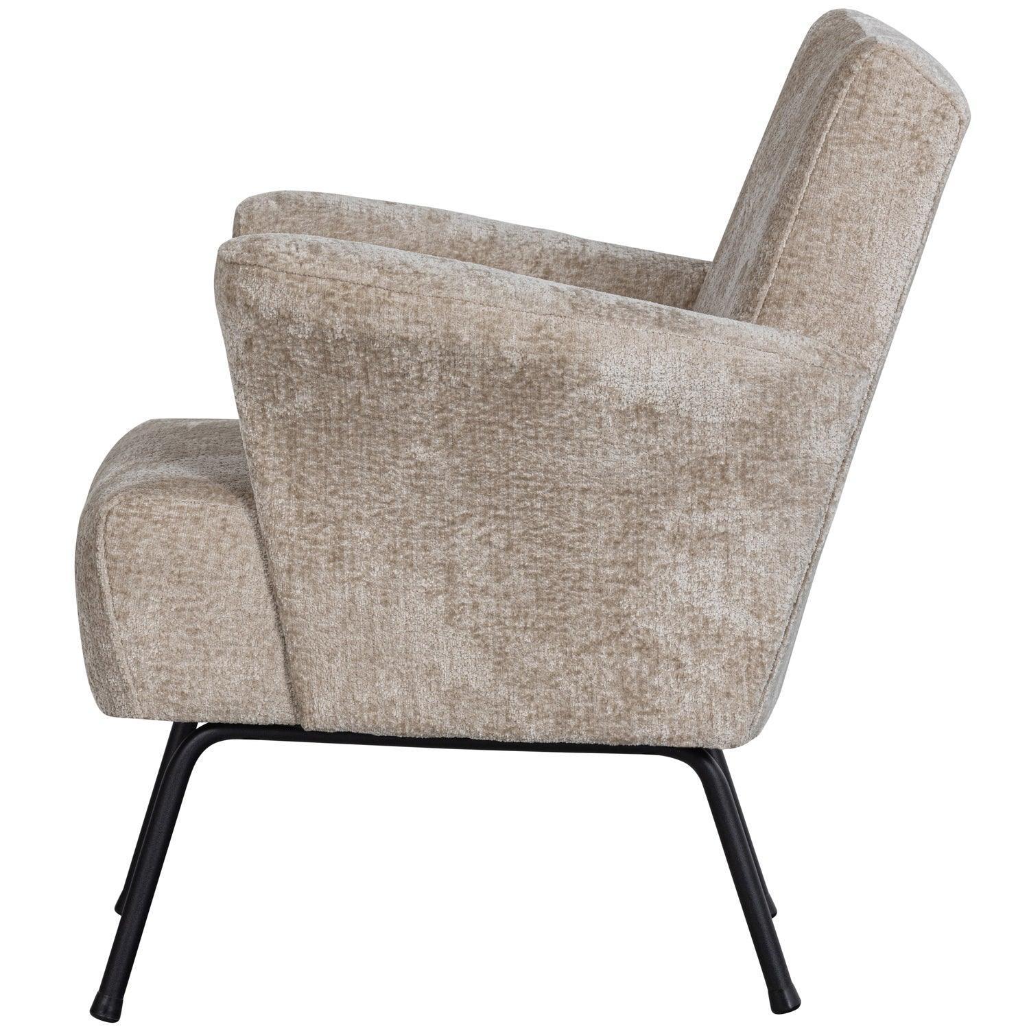 MUSE ARMCHAIR COARSE WOVEN FABRIC NATURAL - PARIS14A.RO