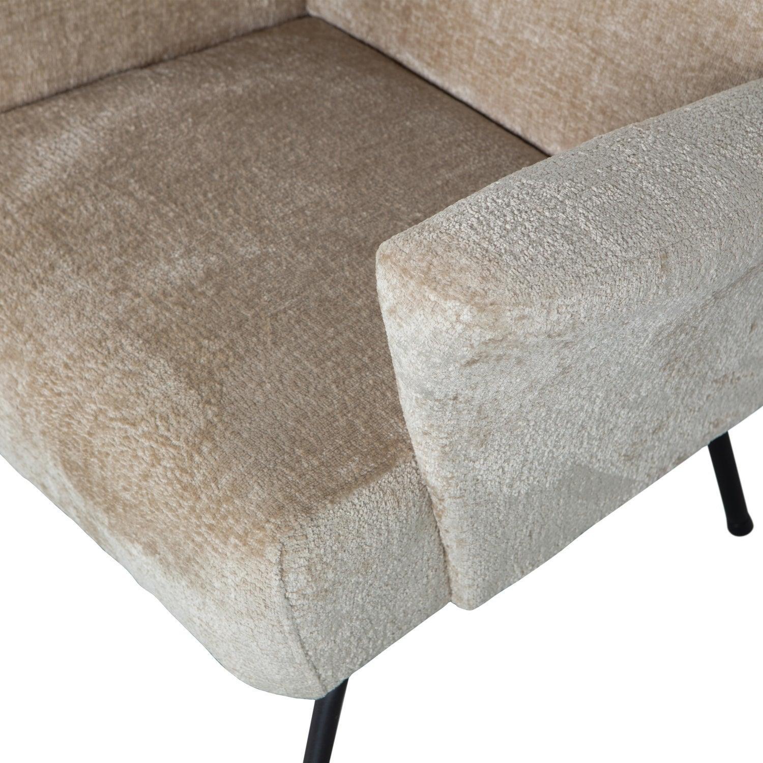 MUSE ARMCHAIR COARSE WOVEN FABRIC NATURAL - PARIS14A.RO