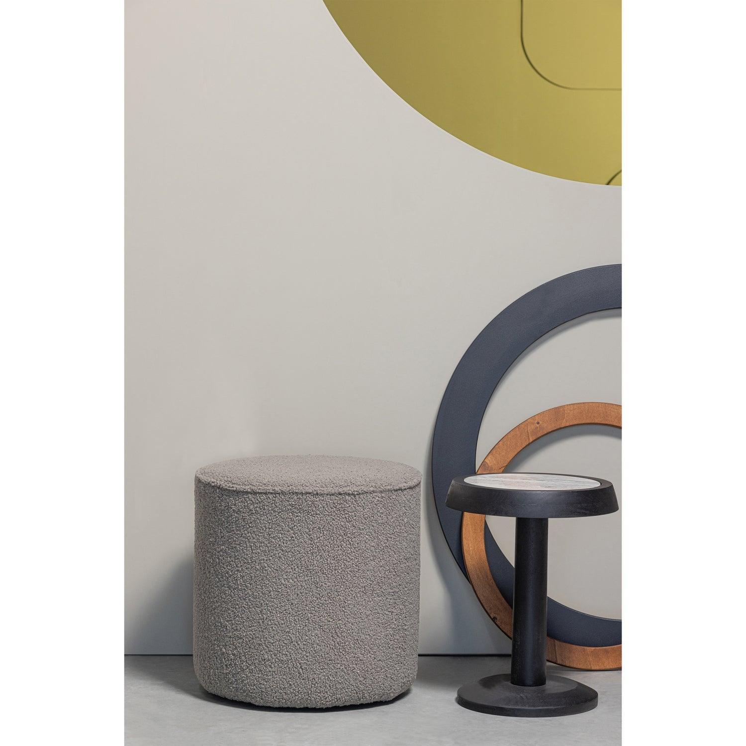 NANNE SIDETABLE MANGO WOOD BLACK WITH MARBLE TOP - PARIS14A.RO