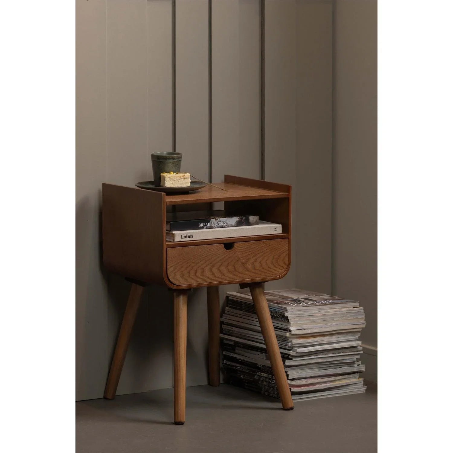 NILS NIGHTSTAND/SIDE TABLE WOOD NATURAL - PARIS14A.RO