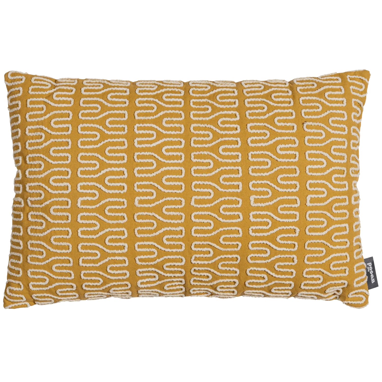 NIMA CUSHION WITH CHENILLE EMBROIDERY WARM YELLOW 40x60CM - PARIS14A.RO