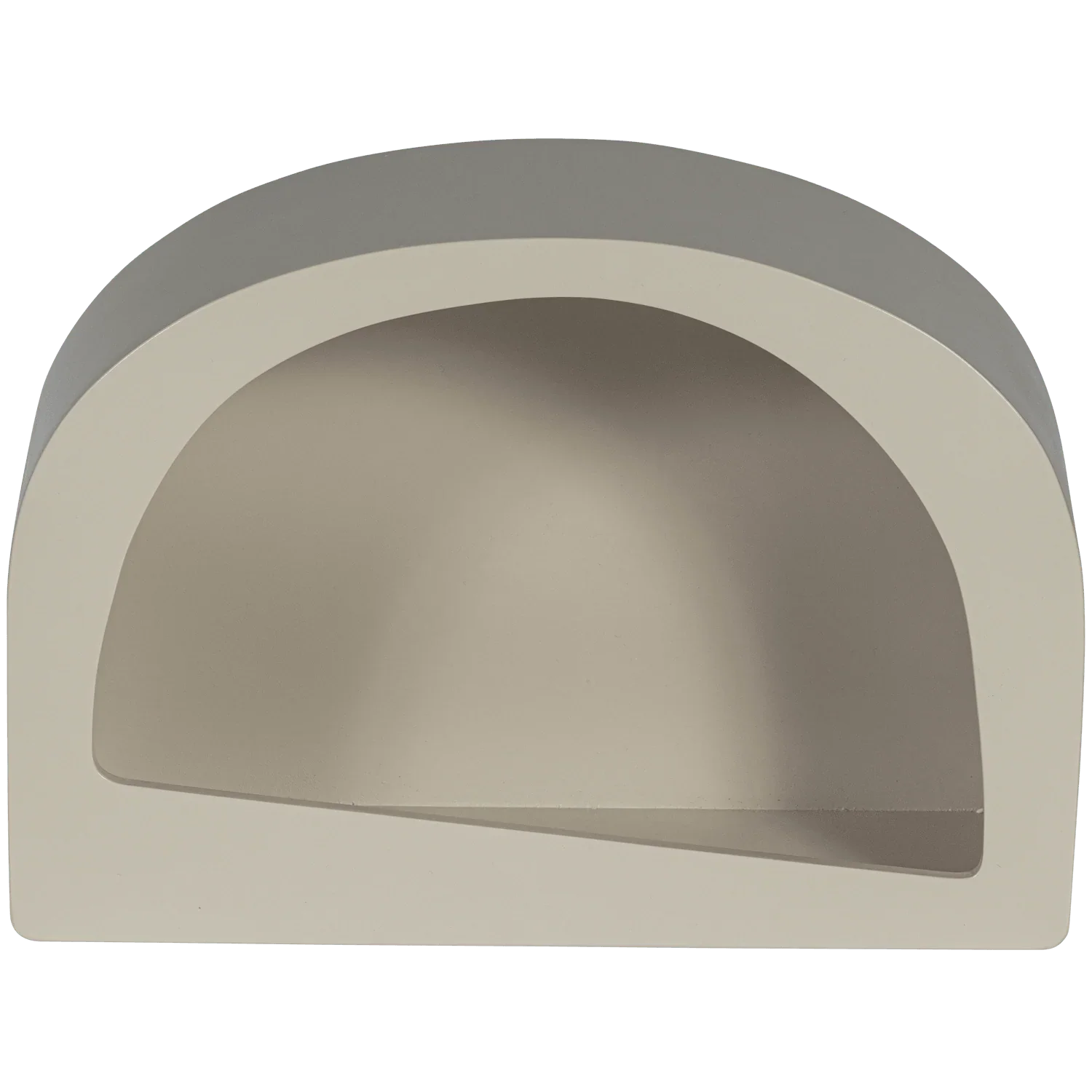 NOAM WALL DECO HALF ROUND WOOD DUST 15x35x24CM - PARIS14A.RO