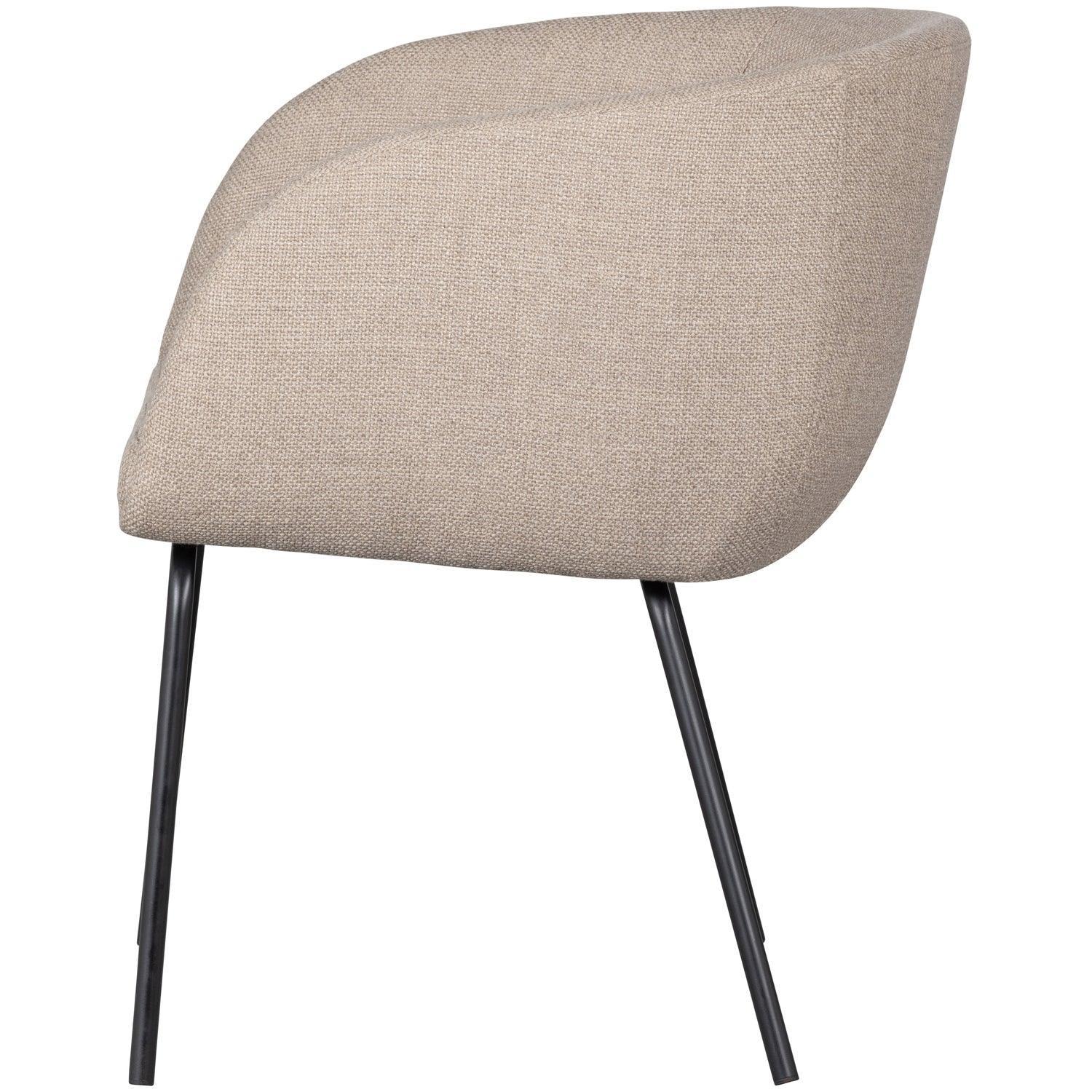 NOELLE DINING CHAIR WOVEN FABRIC SAND - PARIS14A.RO