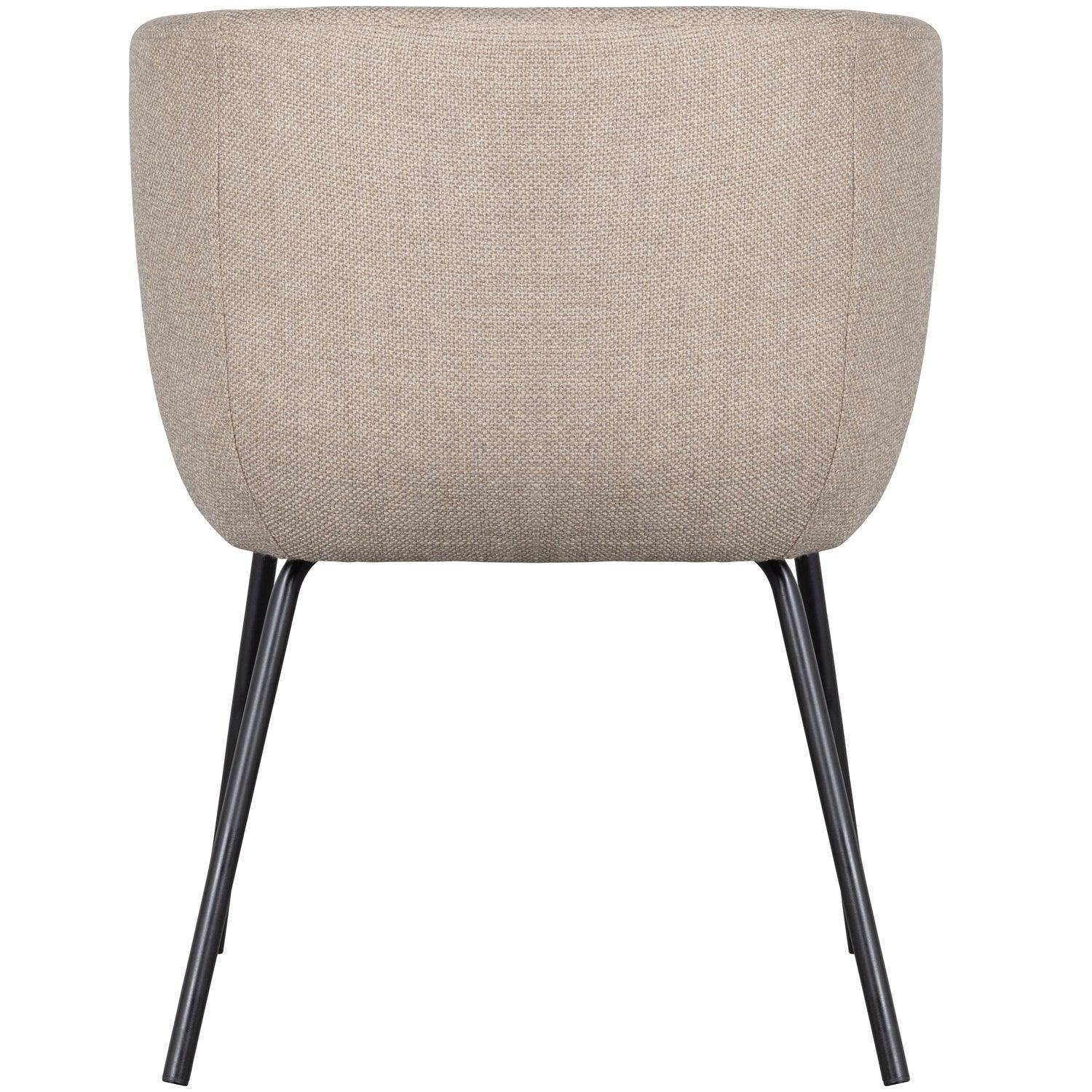 NOELLE DINING CHAIR WOVEN FABRIC SAND - PARIS14A.RO