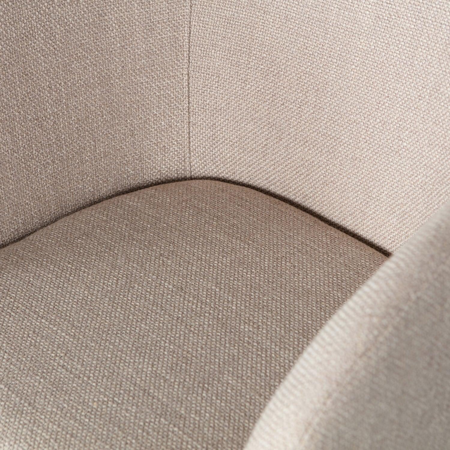 NOELLE DINING CHAIR WOVEN FABRIC SAND - PARIS14A.RO