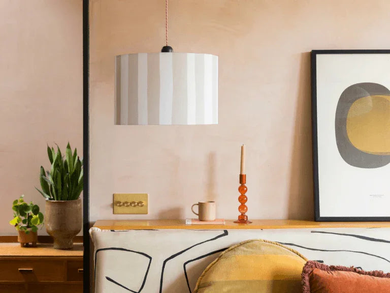 Nuanta imprimata cu dungi albe si nisip - PARIS14A.RO