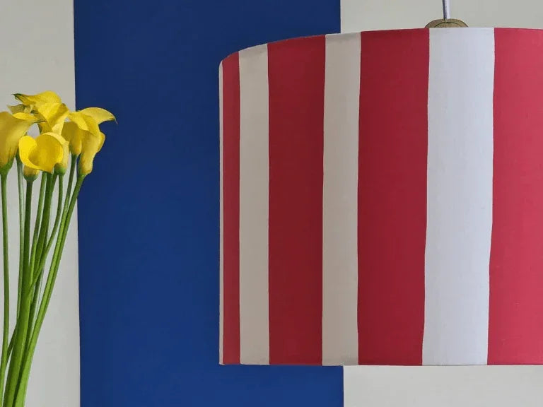 Nuanță imprimată cu dungi roșii și albe Jam - PARIS14A.RO