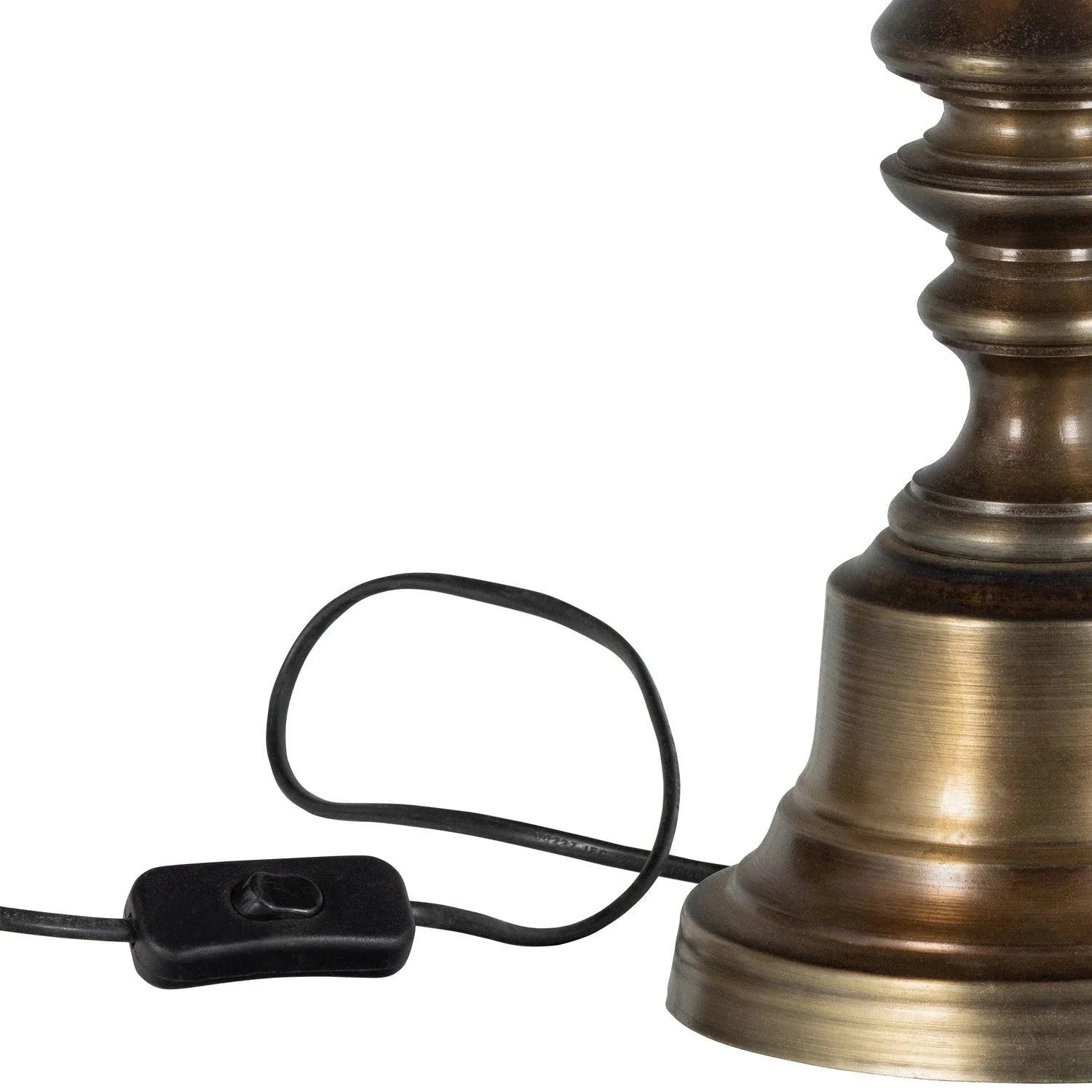 OHM TABLE LAMP BASE ANTIQUE BRASS - PARIS14A.RO