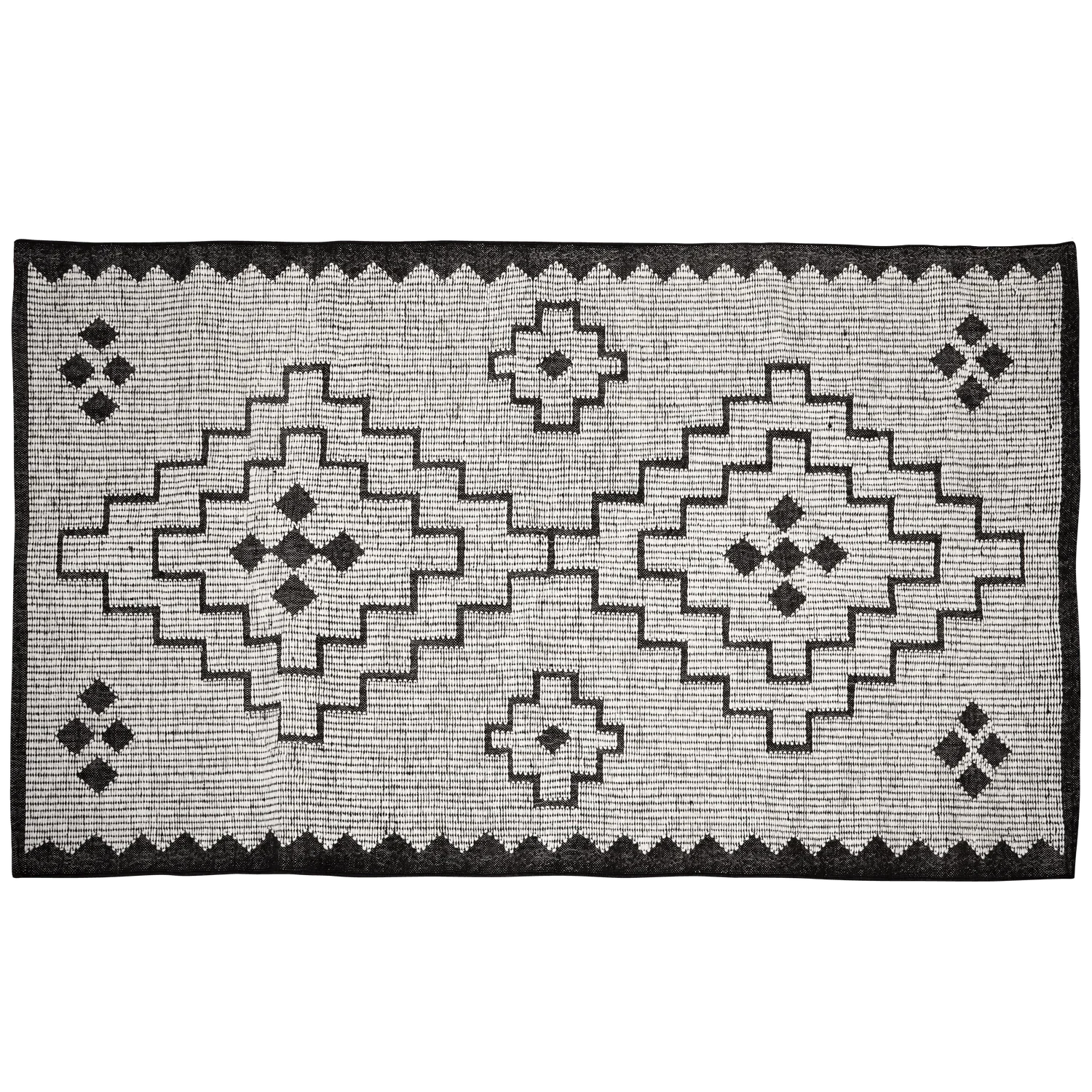 OMARI RUG WOOL/JUTE NATURAL/BLACK 160x230CM - PARIS14A.RO