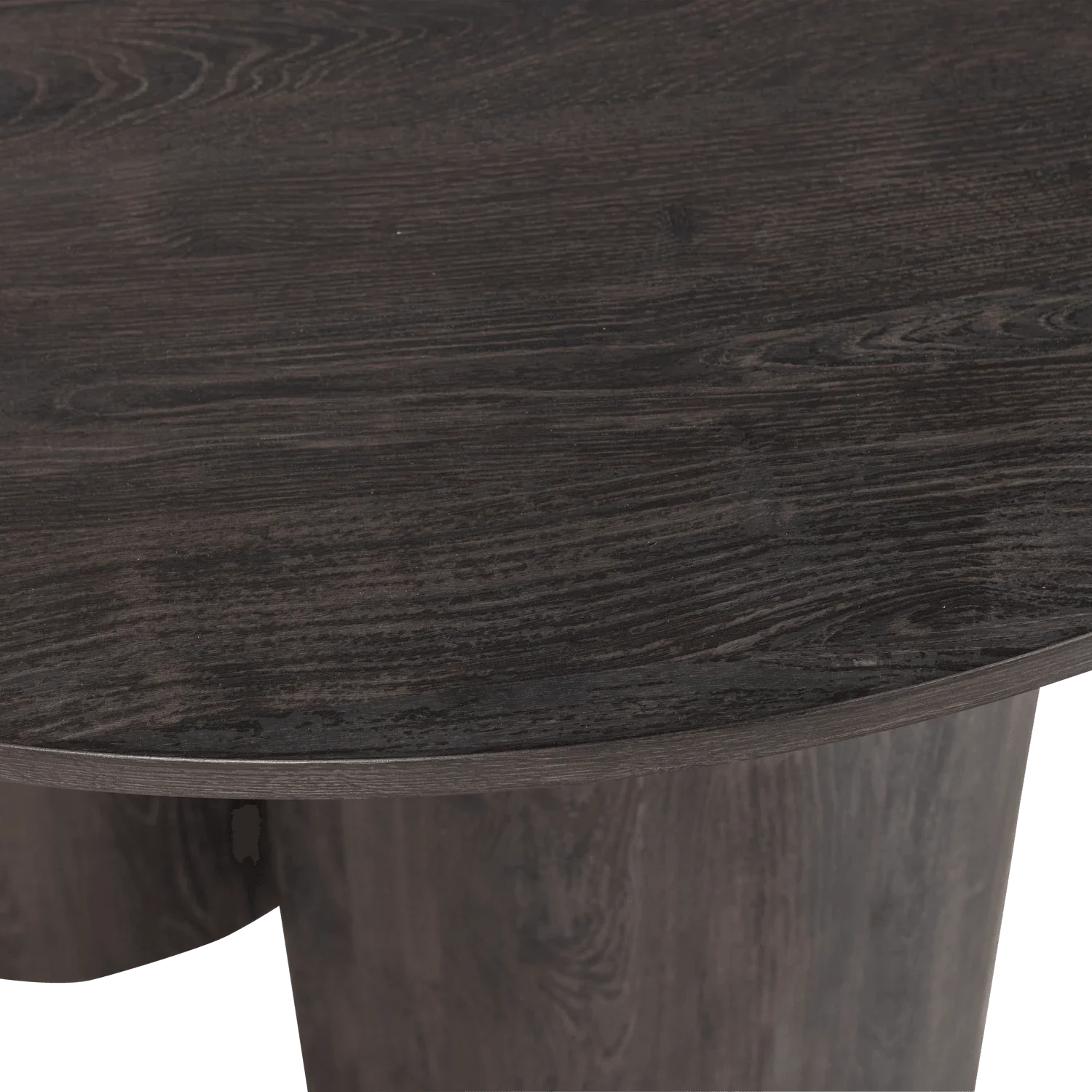 OONA DINING TABLE ROUND WITH 3-LEG MDF DARK BROWN Ø120CM - PARIS14A.RO