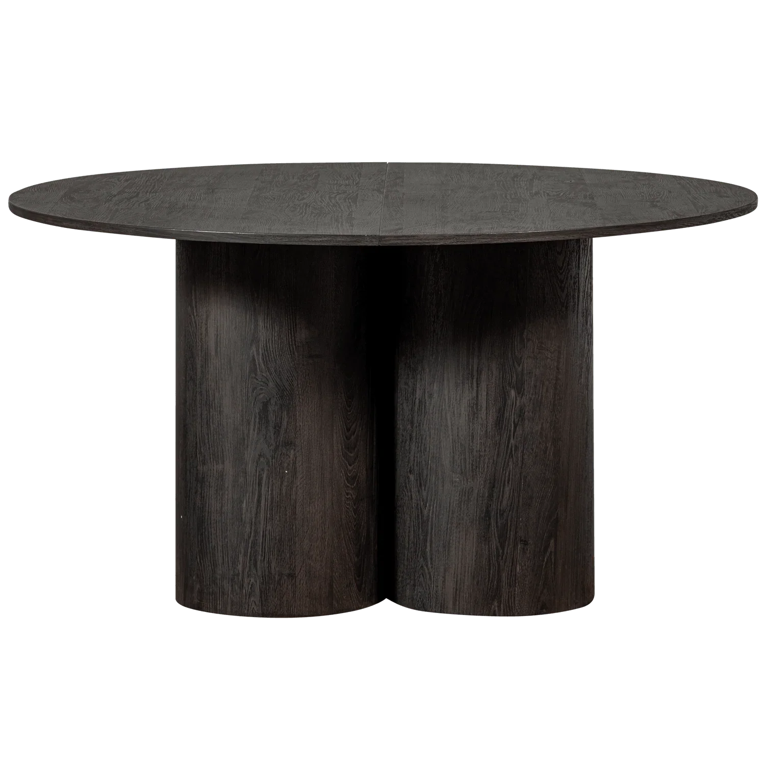 OONA DINING TABLE ROUND WITH 3-LEG MDF DARK BROWN Ø140CM - PARIS14A.RO