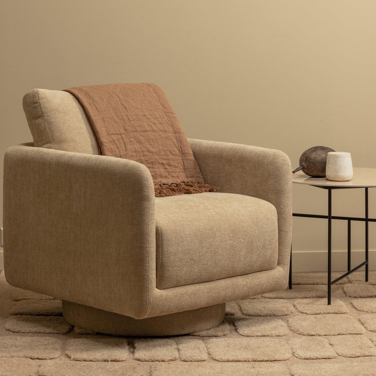 OSCAR TURN ARMCHAIR NATURAL - PARIS14A.RO