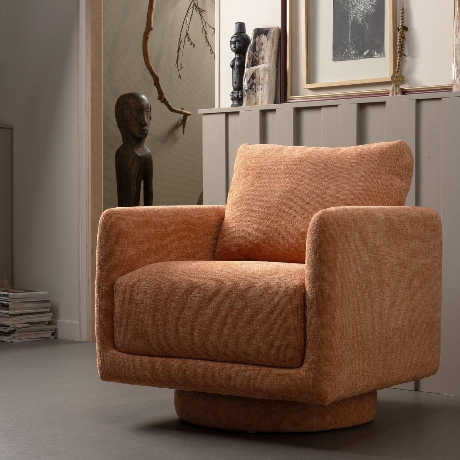 OSCAR TURN ARMCHAIR SALMON - PARIS14A.RO