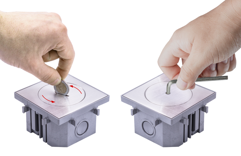 Priză etanșă de pardoseală BUBOX CLASSIC (MODELEC) – Conectivitate discretă și protecție IP67/IK10