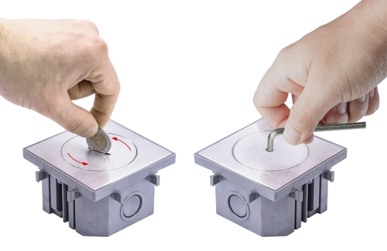 Priză etanșă de pardoseală BUBOX CLASSIC (MODELEC) – Conectivitate discretă și protecție IP67/IK10