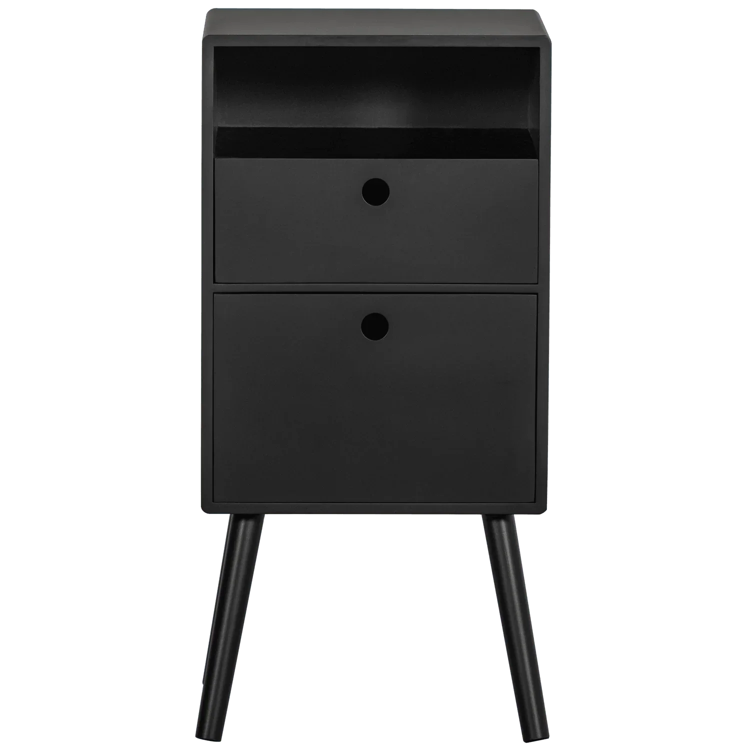 OZZY NIGHTSTAND HIGH WOOD BLACK - PARIS14A.RO