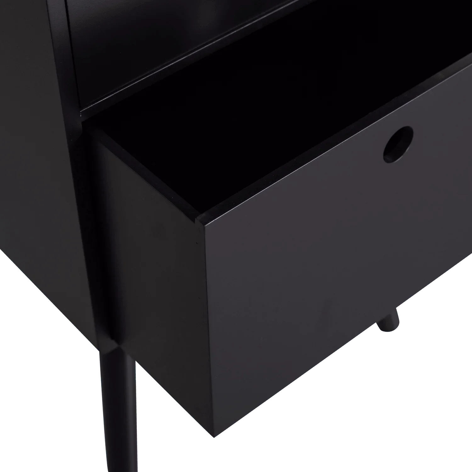 OZZY NIGHTSTAND HIGH WOOD BLACK - PARIS14A.RO