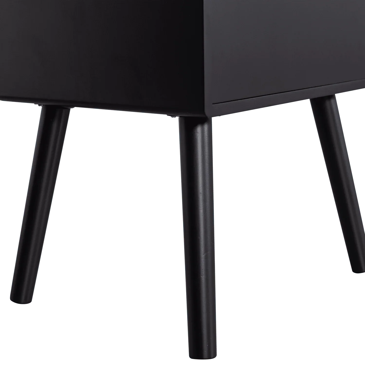 OZZY NIGHTSTAND HIGH WOOD BLACK - PARIS14A.RO