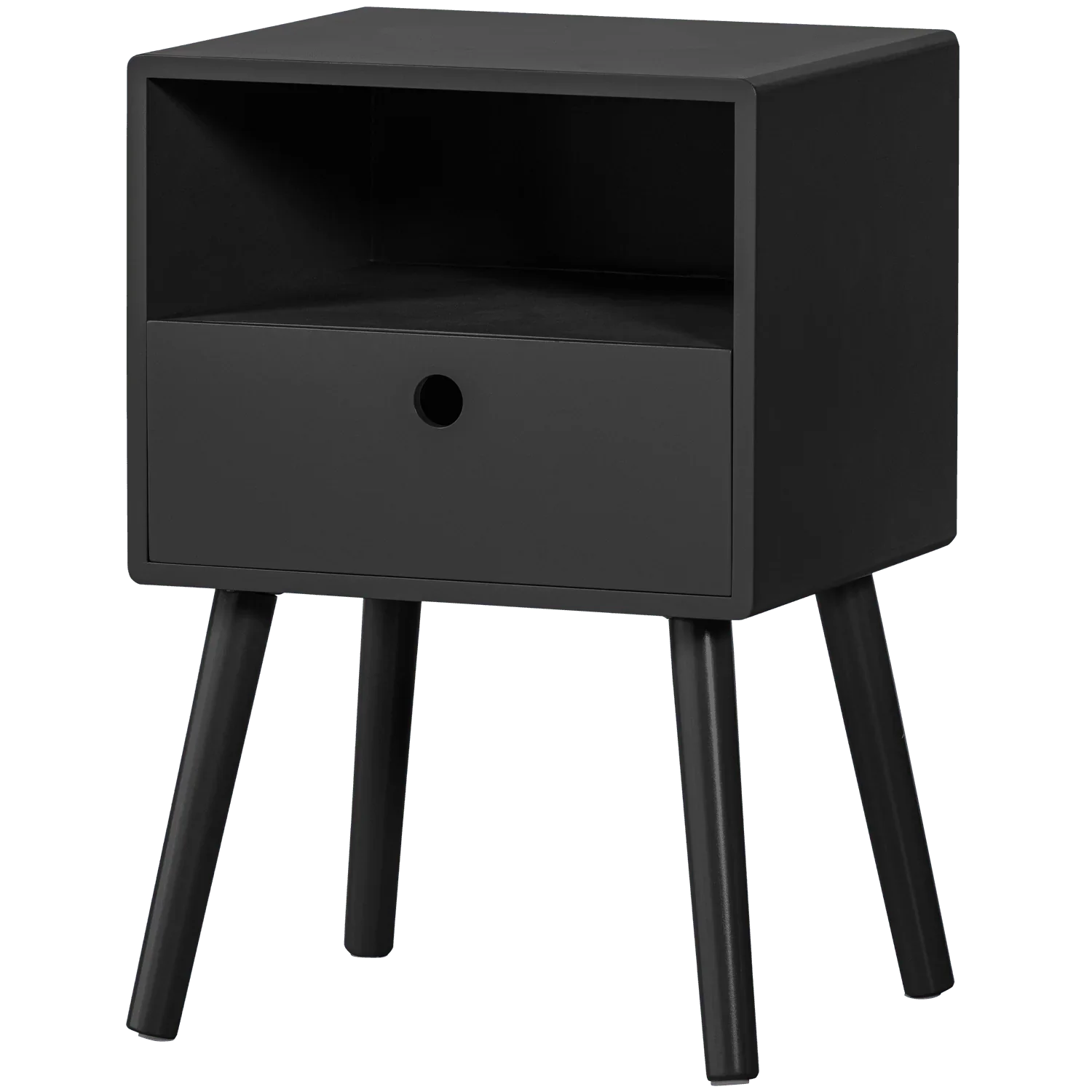 OZZY NIGHTSTAND WOOD BLACK - PARIS14A.RO