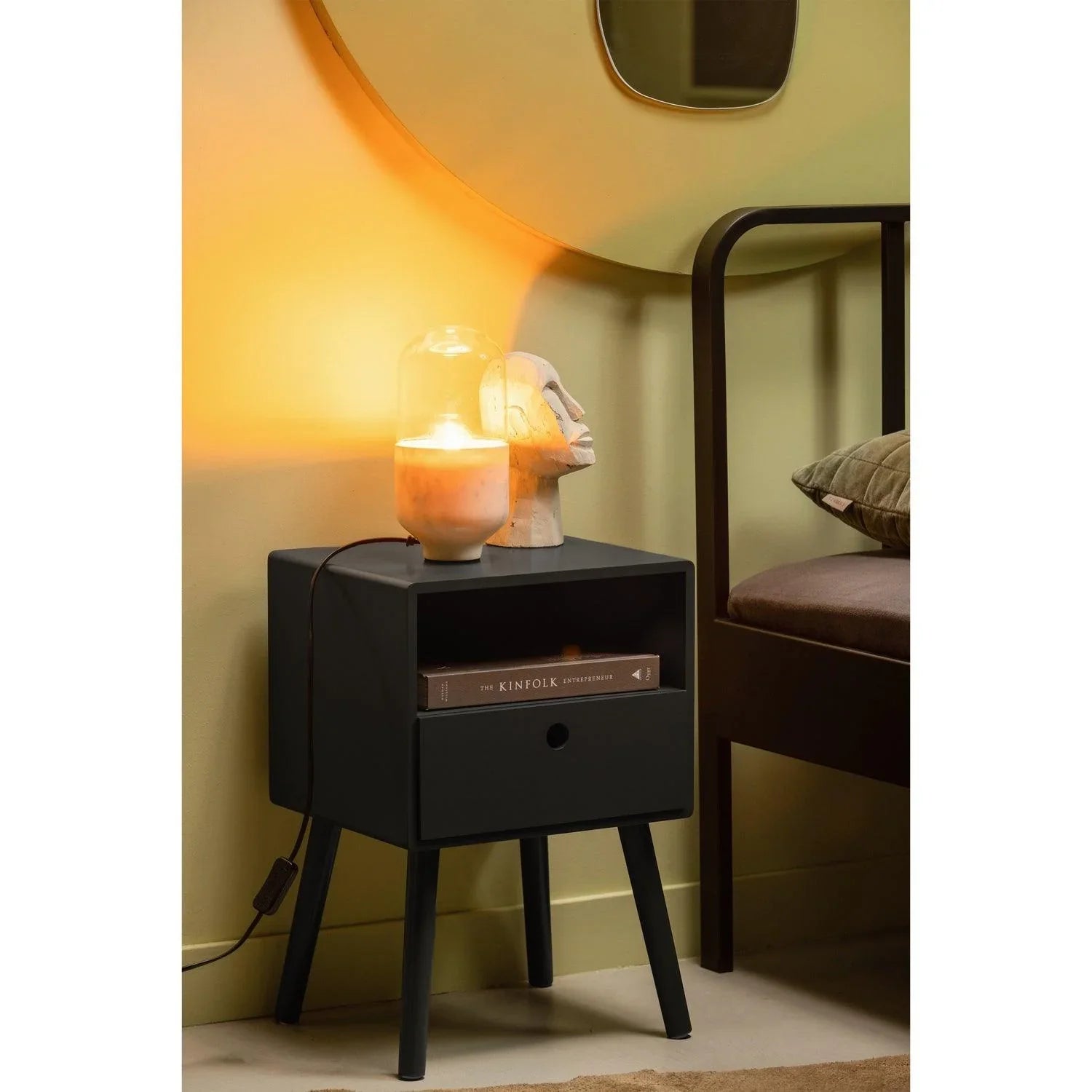 OZZY NIGHTSTAND WOOD BLACK - PARIS14A.RO
