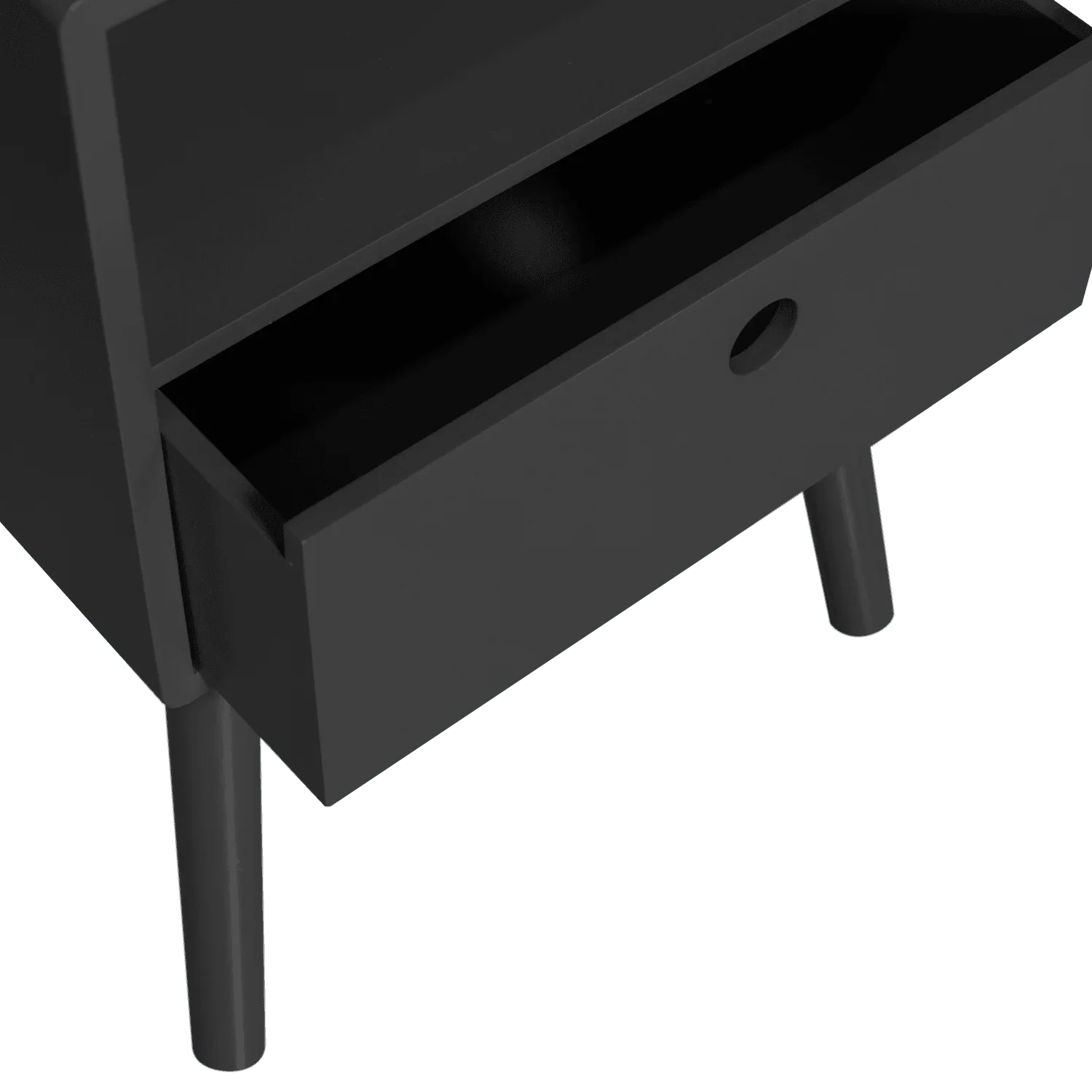 OZZY NIGHTSTAND WOOD BLACK - PARIS14A.RO