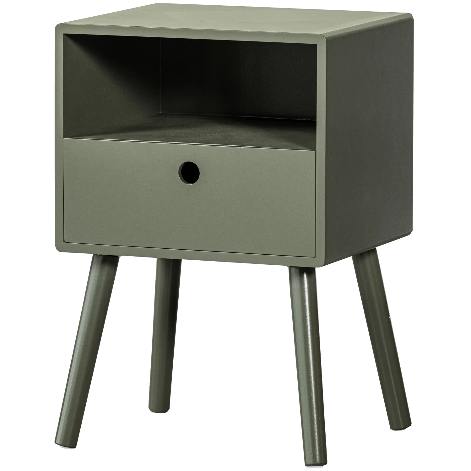 OZZY NIGHTSTAND WOOD WARM GREEN - PARIS14A.RO