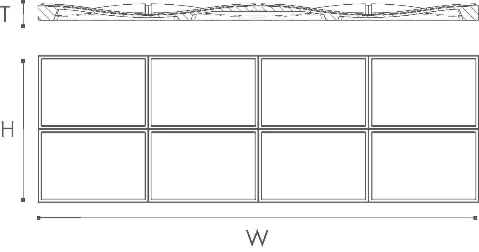 PANOU DECORATIV 3D INTERIOR POLIURETAN ARSTYL 3D BUMP 380X1135X43 - PARIS14A.RO