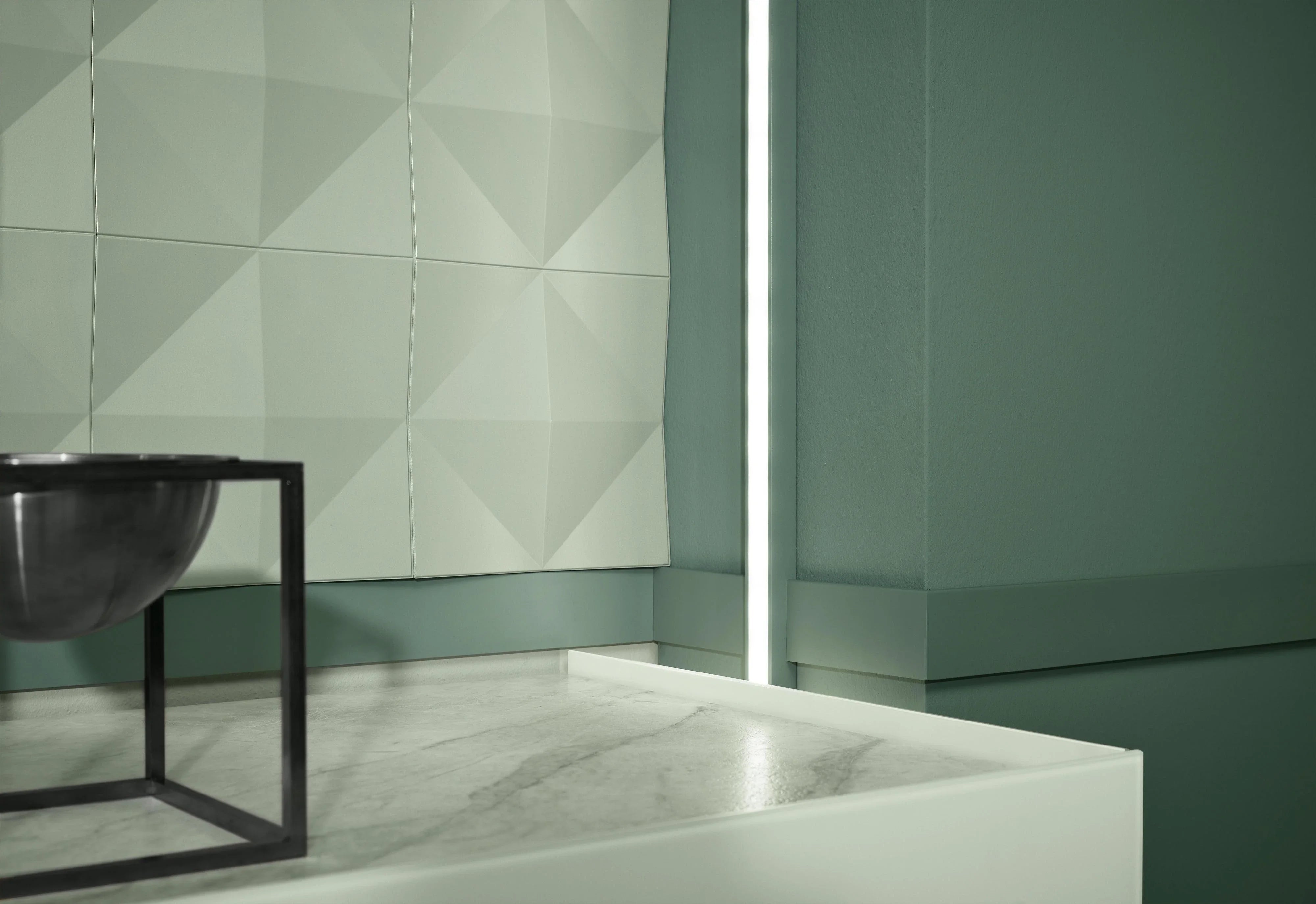 PANOU DECORATIV 3D INTERIOR POLIURETAN PYRAMID 3D 190X18.5X1135 - PARIS14A.RO