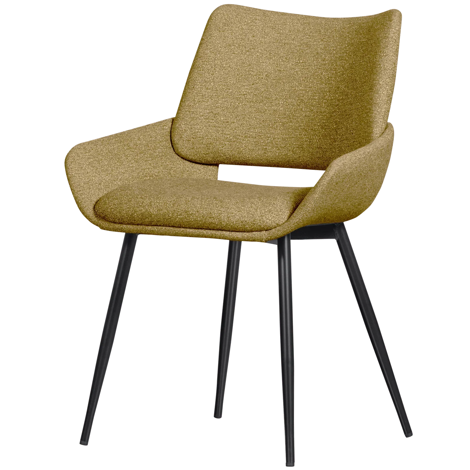 PARADE DINING CHAIR MELANGE FABRIC MUSTARD - PARIS14A.RO