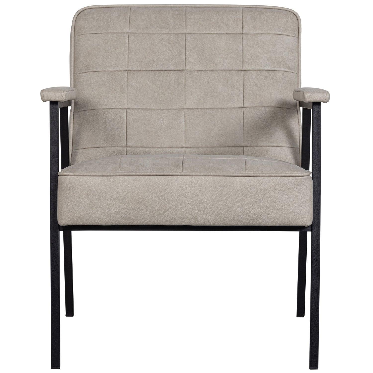 PATCHWORK ARMCHAIR LEATHERLOOK NATURAL - PARIS14A.RO