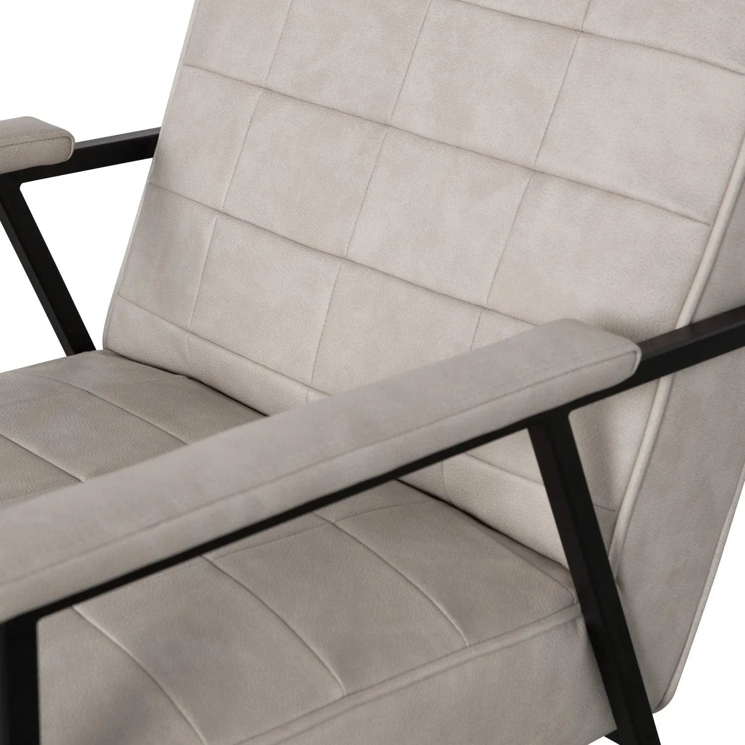PATCHWORK ARMCHAIR LEATHERLOOK NATURAL - PARIS14A.RO