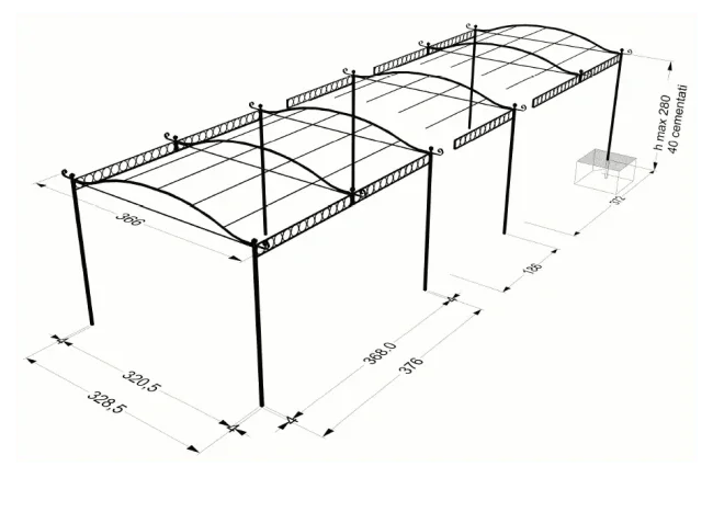 Pergola autoportanta Tibisco fara acoperis - Unopiù - PARIS14A.RO