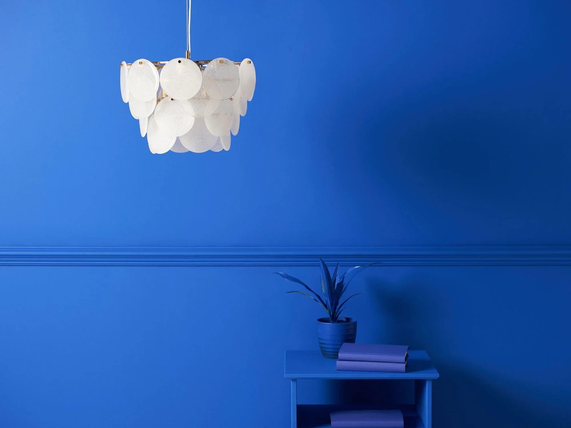 Plafoniera cu disc de sticlă albă - PARIS14A.RO