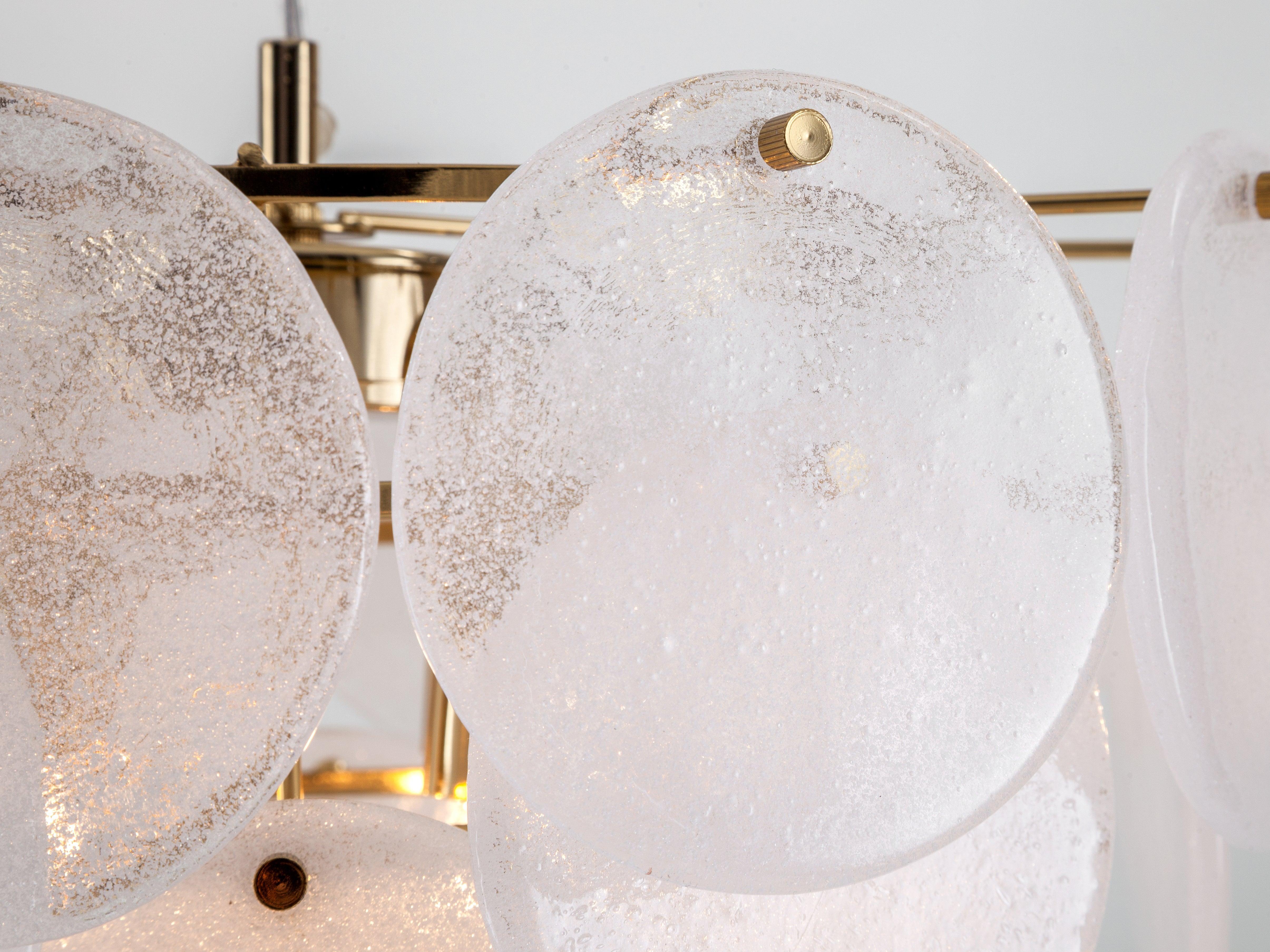 Plafoniera cu disc de sticlă albă - PARIS14A.RO