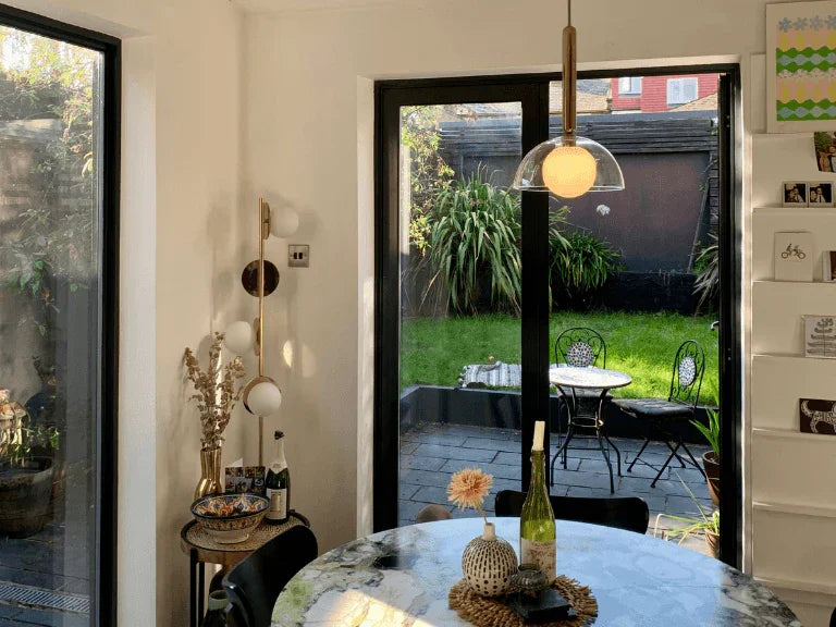 Plafoniera cu dom din sticla transparenta - PARIS14A.RO