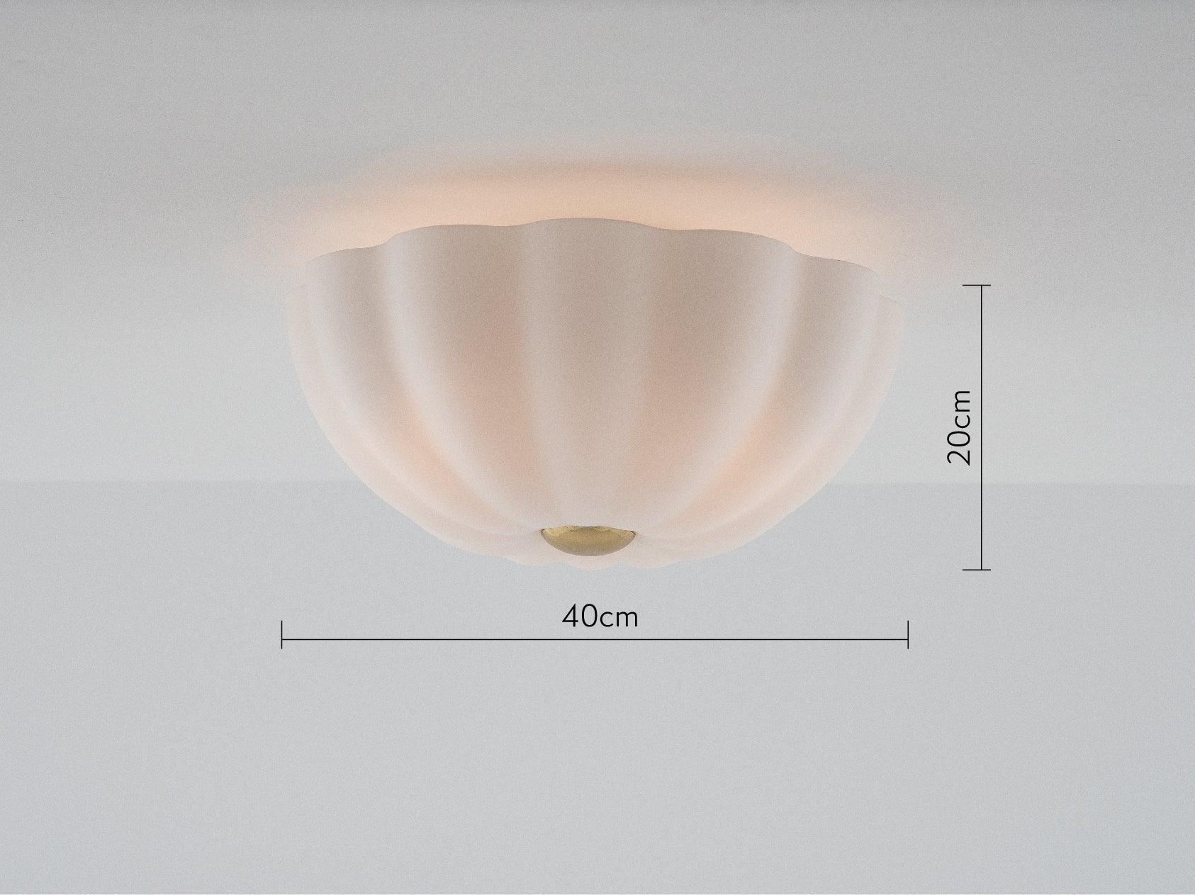 Plafoniera cu floare albă - PARIS14A.RO