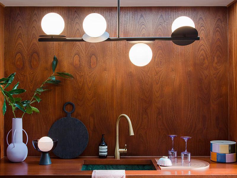 Plafoniera disc opal gri cărbune - PARIS14A.RO