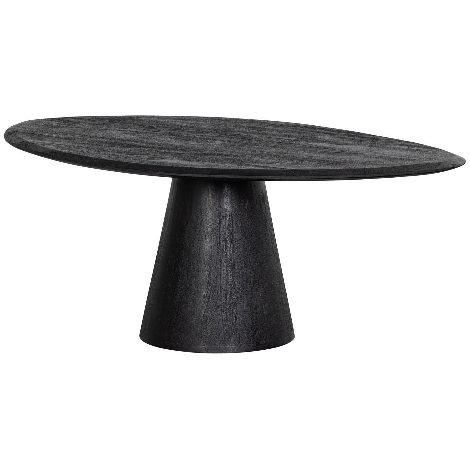 POSTURE COFFEE TABLE MANGO WOOD BLACK Ø120CM - PARIS14A.RO