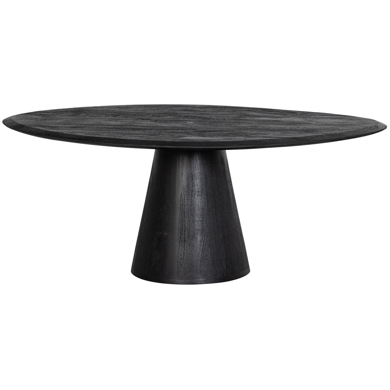 POSTURE COFFEE TABLE MANGO WOOD BLACK Ø120CM - PARIS14A.RO