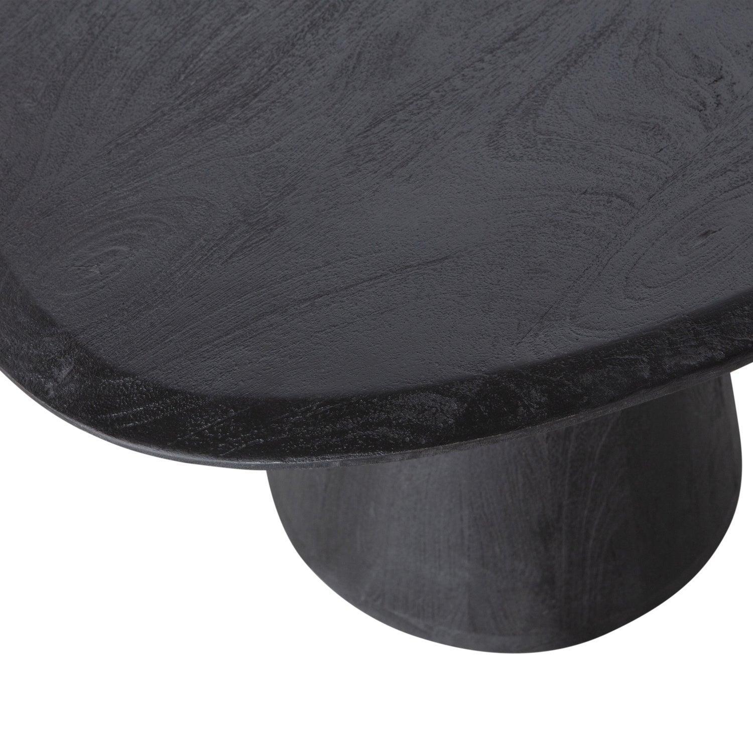 POSTURE COFFEE TABLE MANGO WOOD BLACK Ø120CM - PARIS14A.RO