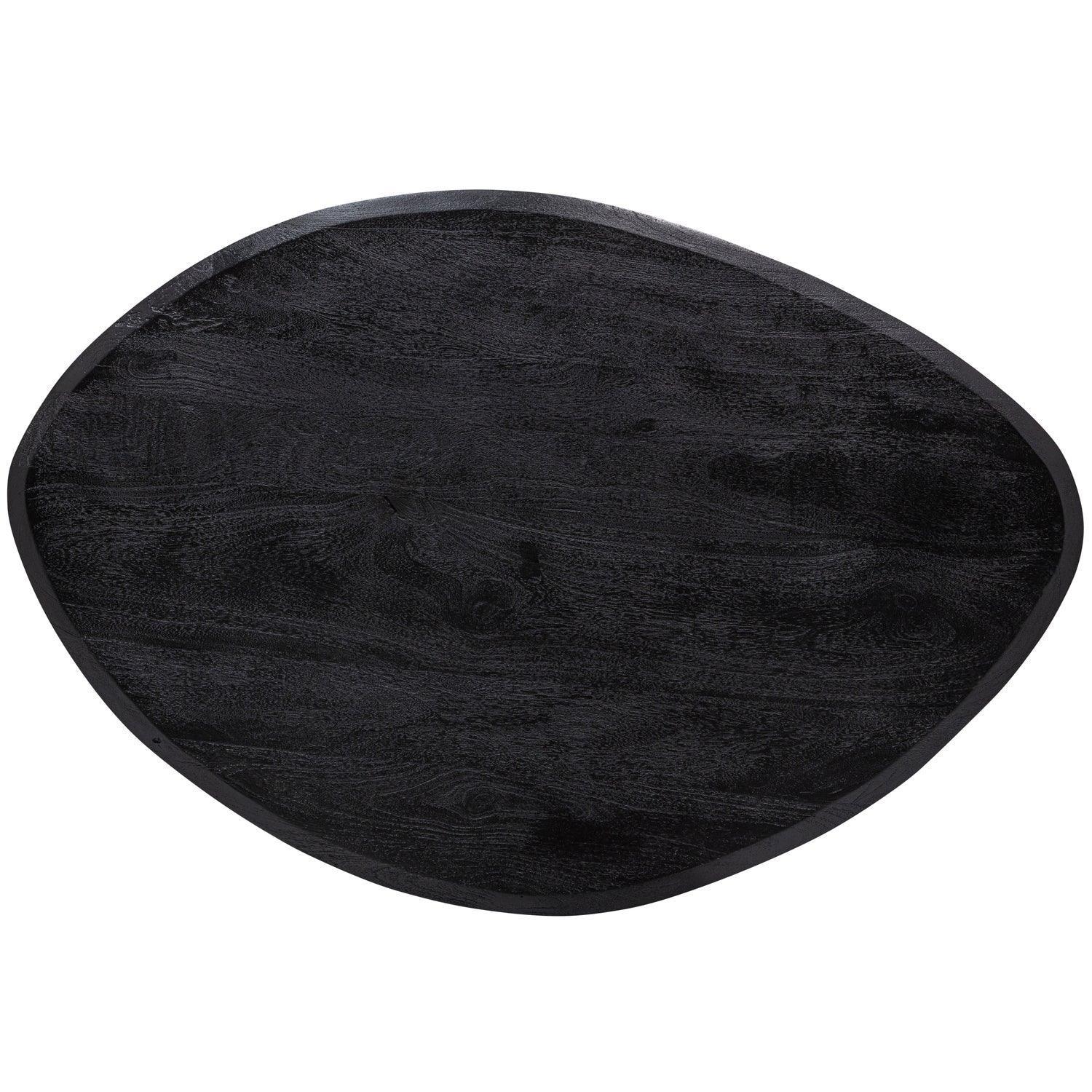 POSTURE COFFEE TABLE MANGO WOOD BLACK Ø120CM - PARIS14A.RO