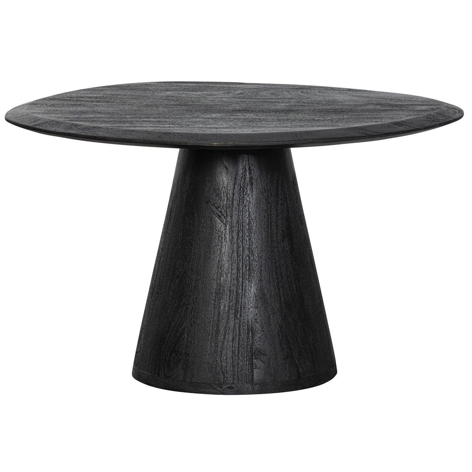 POSTURE COFFEE TABLE MANGO WOOD BLACK Ø70CM - PARIS14A.RO