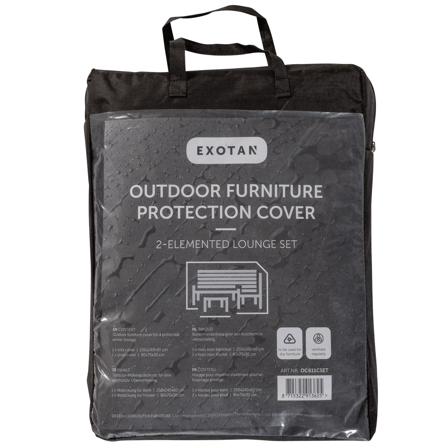 PROTECTIVE COVER FOR LOUNGE SET GARDEN 2 ELEMENTS - PARIS14A.RO