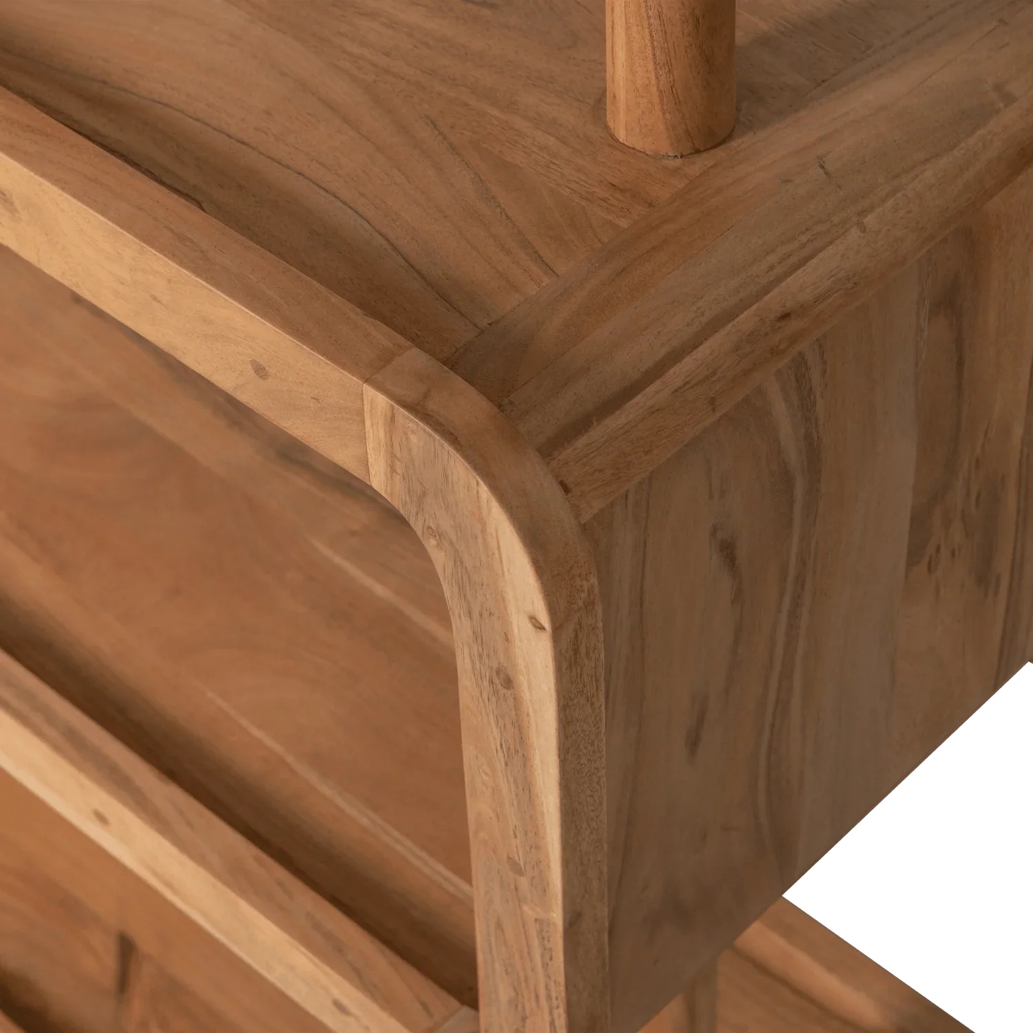 RATTLE OPEN CABINET WOOD NATURAL - PARIS14A.RO